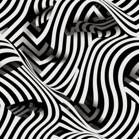 Monochrome Abstract 3D Stripes Pattern