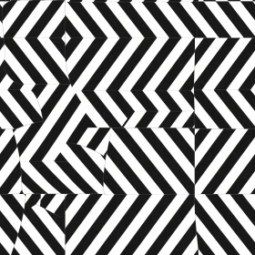 Monochrome Geometric Diamond Pattern - Optical Illusion Design