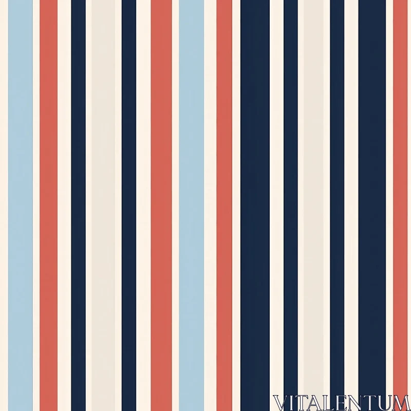 Retro Vertical Stripes Pattern for Versatile Projects AI Image
