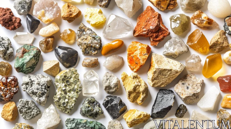 Captivating Display of Rocks and Minerals in Nature AI Image