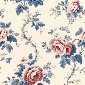 Elegant Floral Pattern for Backgrounds and Fabric Printing