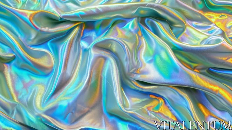Iridescent Fabric: Shimmering and Reflective | Abstract Art AI Image