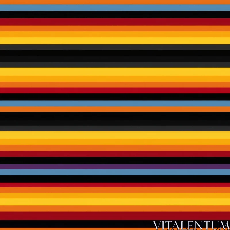 Colorful Retro Stripes Pattern for Design and Decor AI Image