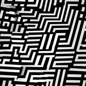 Intricate Black and White Geometric Pattern
