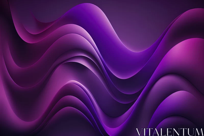 Purple Wavy Background with Vibrant Waves of Color - Abstract Art AI Image