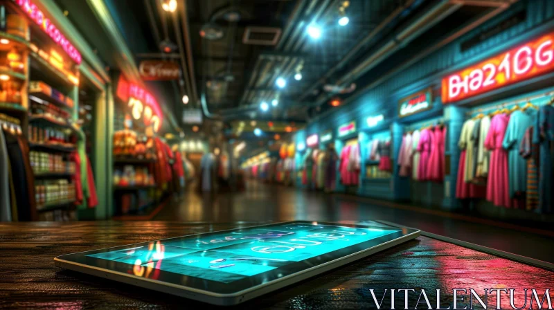 AI ART Stunning 3D Rendering of a Vibrant Shopping Mall
