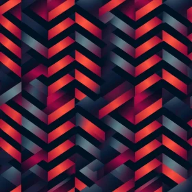 Dark Blue Geometric Seamless Pattern with Red and Gray Elements