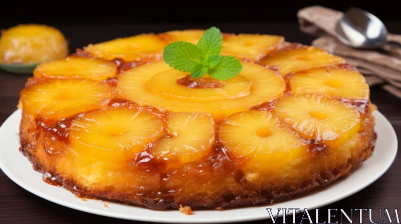 Delicious Pineapple Upside-Down Cake - Sweet Treat for Every Occasion AI Image