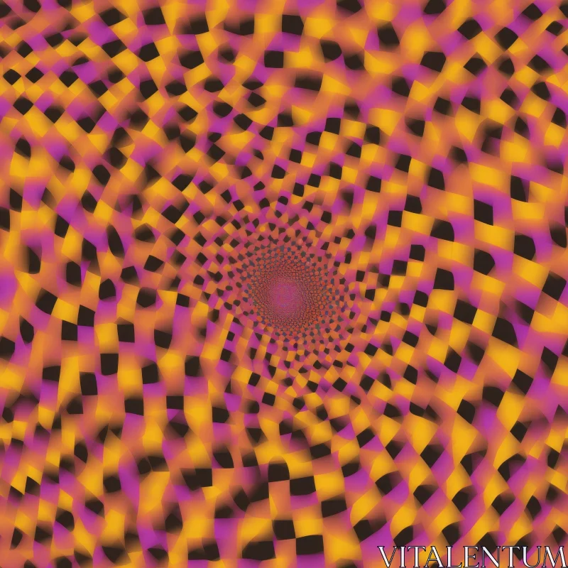 Hypnotic Spiral Optical Illusion AI Image