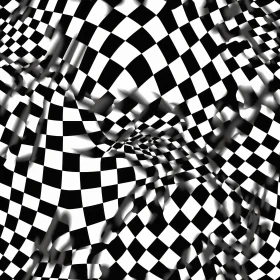 Monochrome Checkered Pattern with Optical Illusion Effect