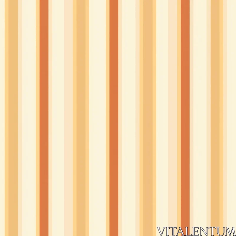 AI ART Orange Cream Vertical Stripes Pattern