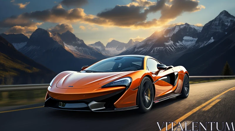 McLaren 650S Supercar Mountain Drive AI Image