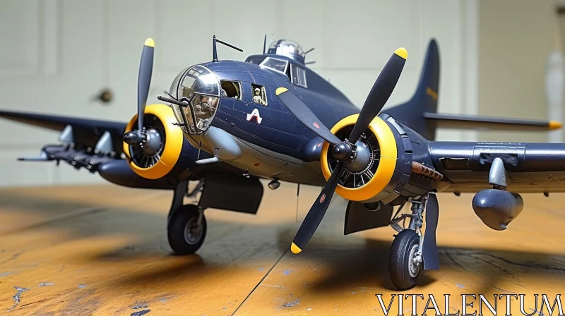 Detailed Model of Boeing B-17 Flying Fortress - World War II Heavy Bomber AI Image