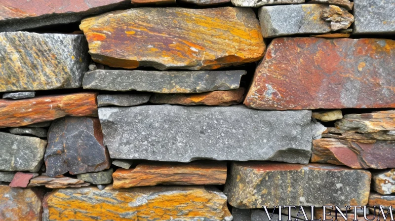 Exquisite Dry Stone Wall: A Masterpiece of Craftsmanship AI Image