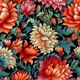Dark Floral Pattern - Home Decor Design