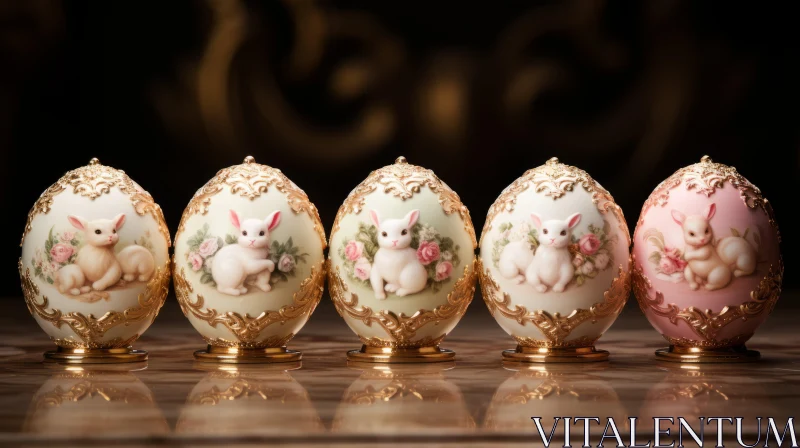 AI ART Exquisite Easter Eggs: A Display of Traditional Craftsmanship