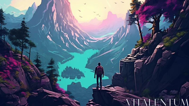 Mountain Valley Serenity AI Image