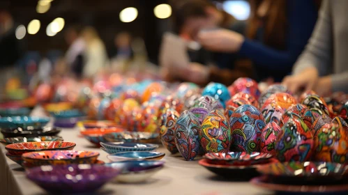 Colorful Ceramic Bowls with Australian Motifs