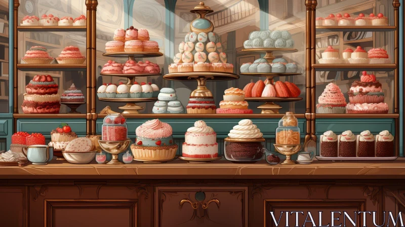 Delicious Bakery Delights: Cakes, Cupcakes, and Pastries AI Image
