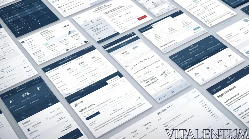 Modern UI Screens for Mobile Banking App | Minimalist Design AI Image