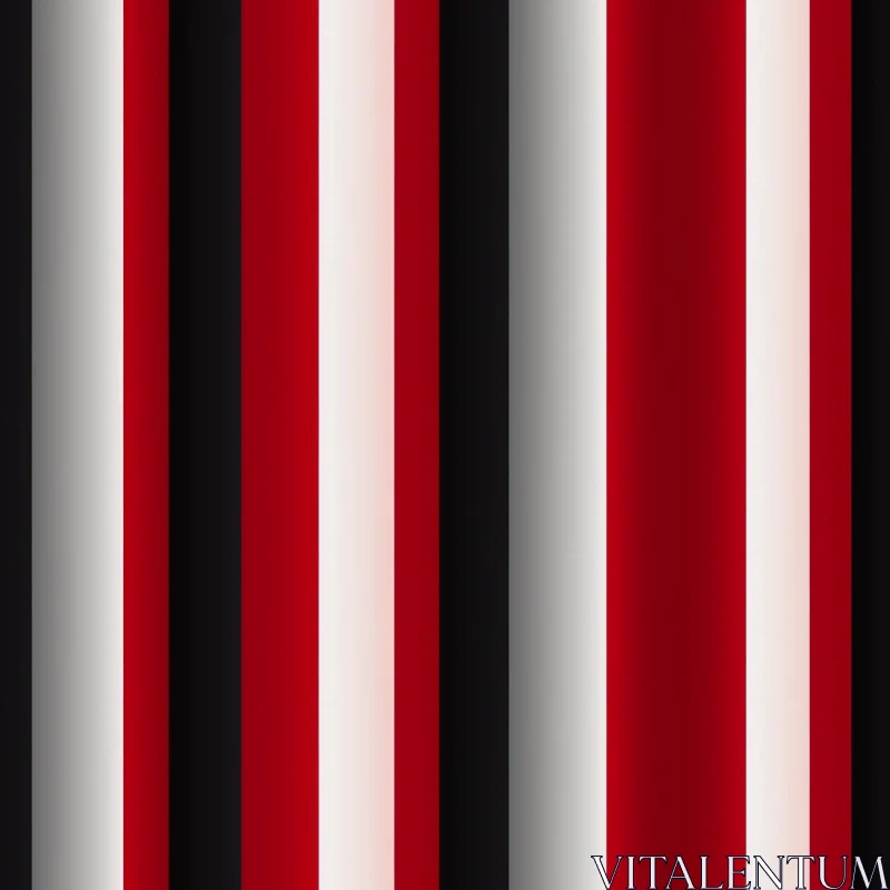 Modern Vertical Stripes Pattern in Black, Red, and White AI Image