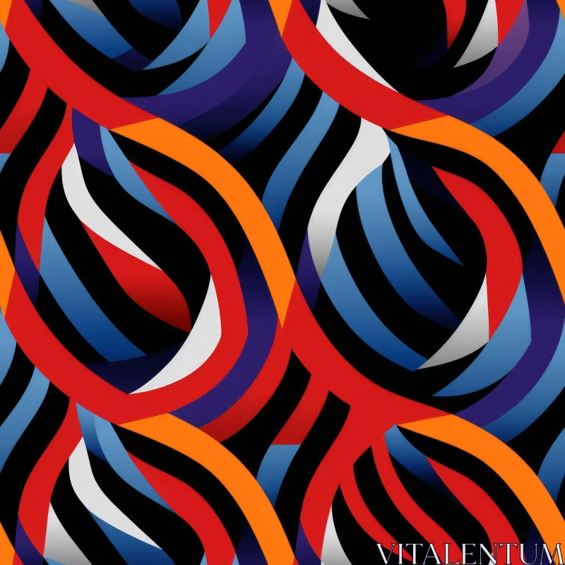 Colorful Wave Stripes Pattern for Modern Background Design AI Image