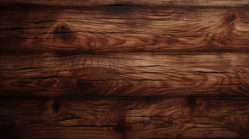 Dark Wooden Texture with Cracks and Knots