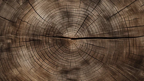 Detailed Tree Trunk Cross-Section View