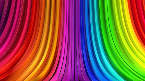 Colorful 3D Abstract Rainbow Stripes Background