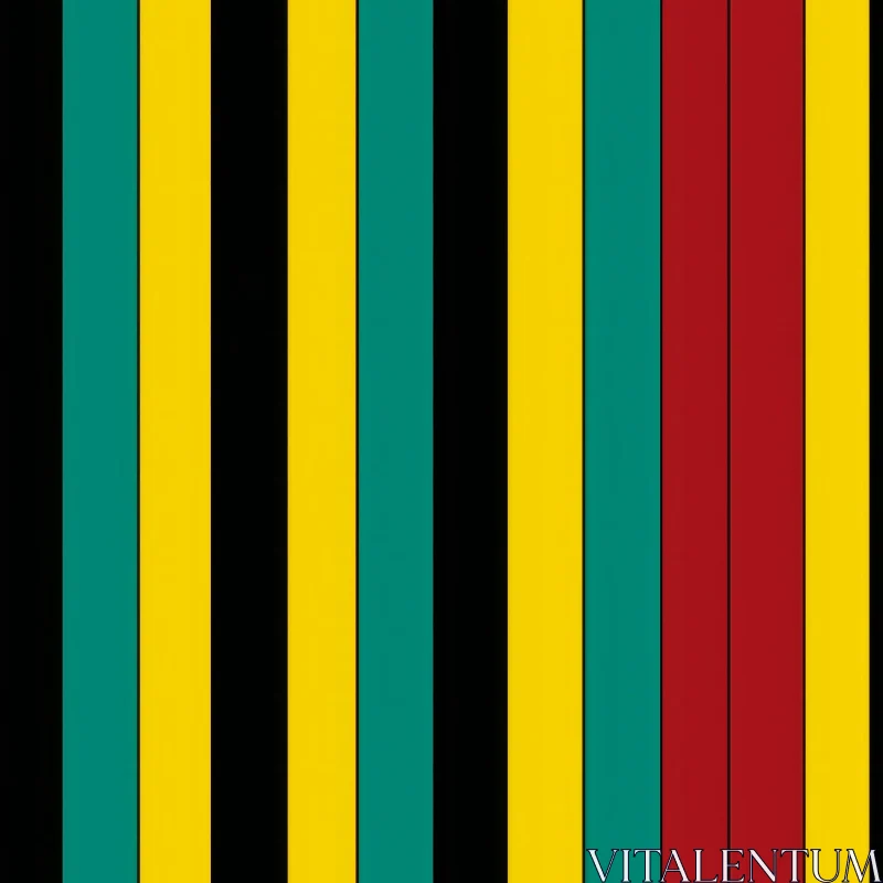 Striped Pattern Design - Black, Yellow, Green, Red AI Image