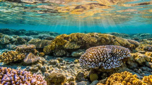 Vibrant Underwater Photo: Captivating Coral Reef Scene