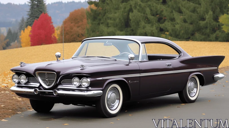 Captivating Purple Car - American Mid-Century Design AI Image