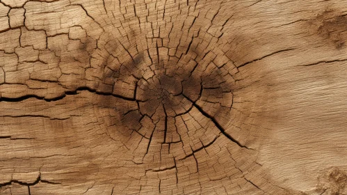 Old Tree Trunk Cross-Section - Nature's Texture Study