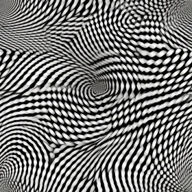 Op Art Pattern: Black and White Wavy Dotted Design