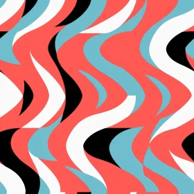 Colorful Waves and Stripes Abstract Pattern