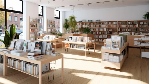 Contemporary Bookstore Interior: A Haven for Book Lovers