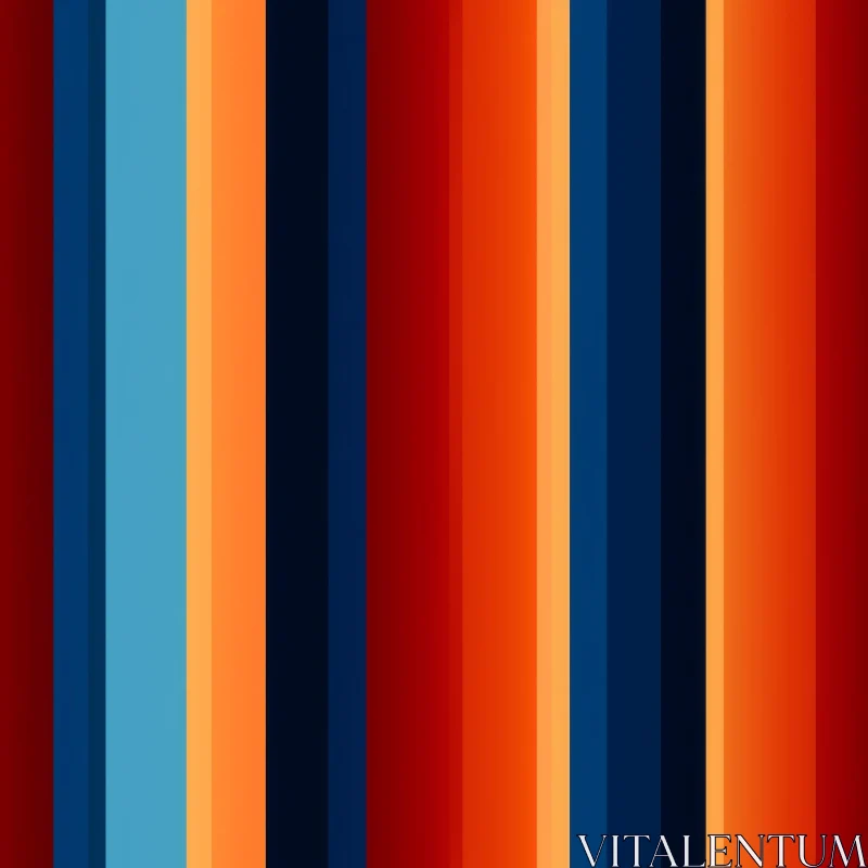 Energetic Vertical Stripes Pattern in Blue, Orange, Red AI Image
