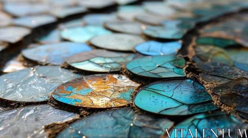 AI ART Exquisite Blue and Green Mosaic: A Captivating Artwork