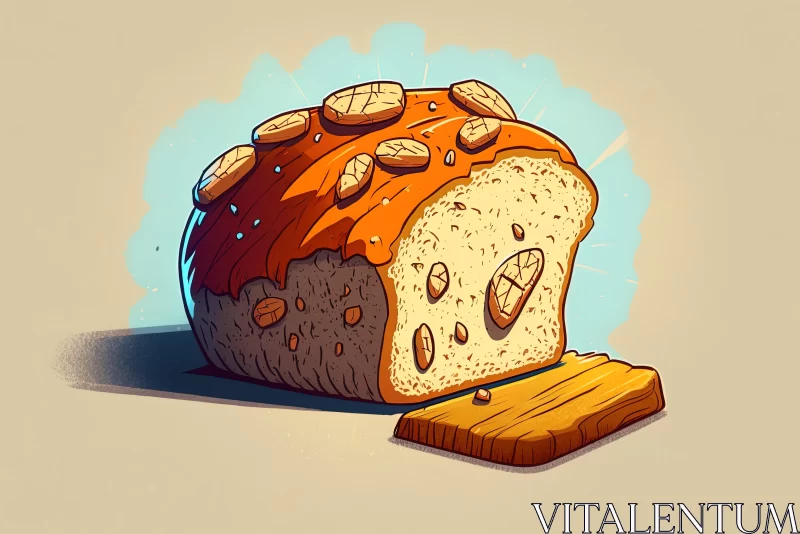 AI ART Stale Bread Pop Art Illustration | Detailed Character Design