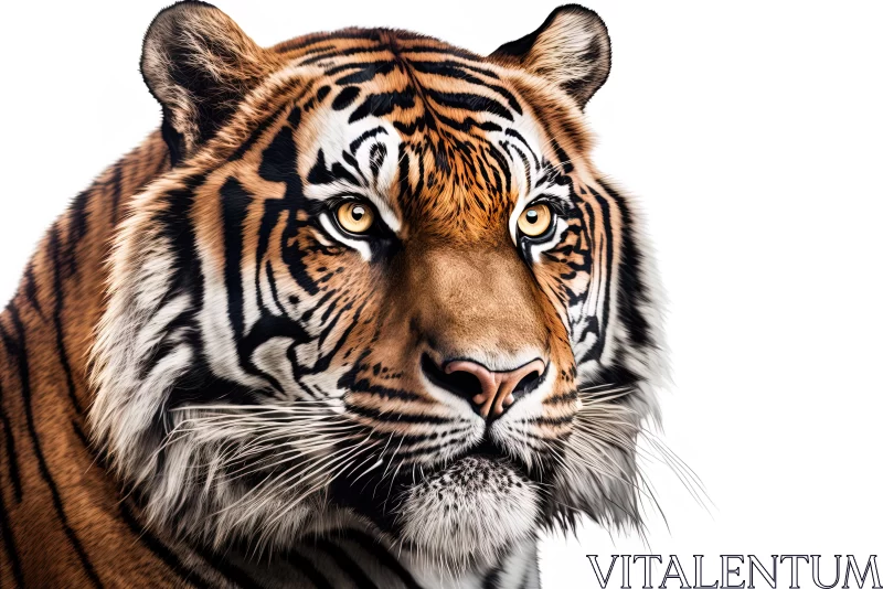 Captivating Tiger Portrait - Exquisite Wildlife Photography AI Image