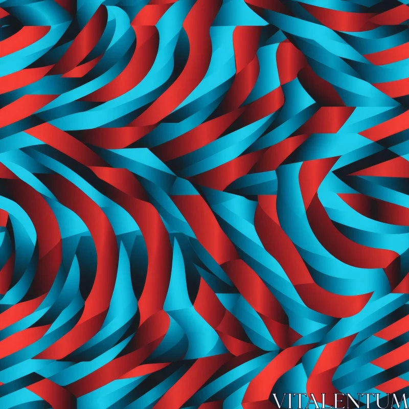 AI ART Dynamic Wavy Pattern Abstract Background