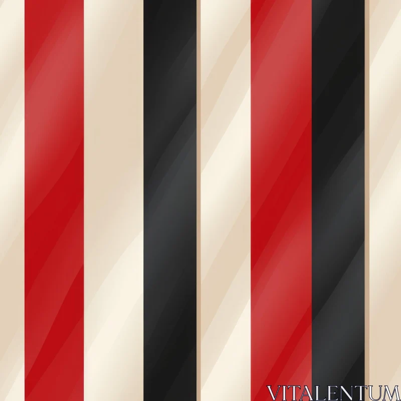 Elegant Vertical Stripes Pattern in Red, Black, and Beige AI Image