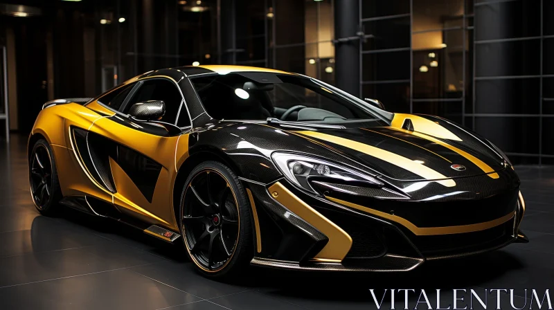 Black and Gold McLaren 650S - Luxury Sports Car AI Image