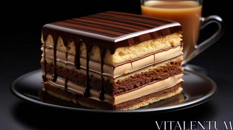 AI ART Indulgent Chocolate Cake with Coffee | Delicious Dessert