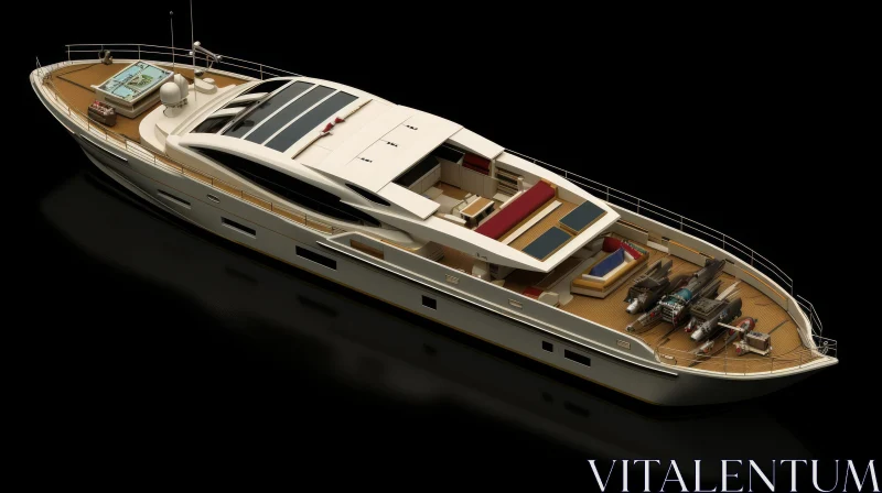 AI ART Luxury Yacht with Modern Design and Amenities
