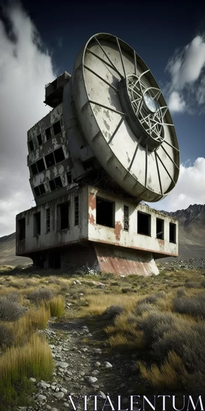 Captivating Abandoned Radio Tower in the Desert AI Image