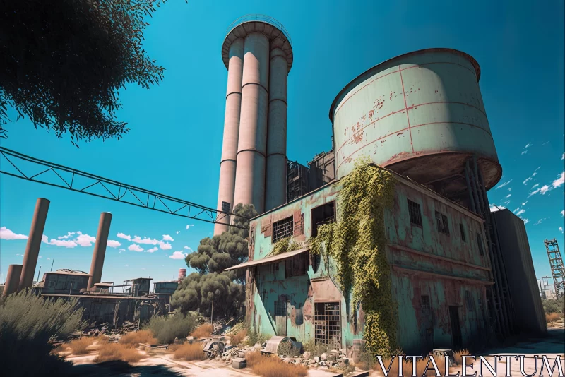 Ethereal Decay: Exploring the Rusty Industrial Beauty AI Image