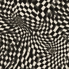 Monochrome Twisted Checkered Pattern