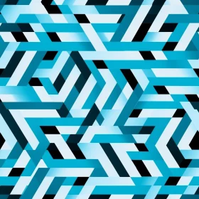 Blue Black White Abstract Geometric Stripes Pattern