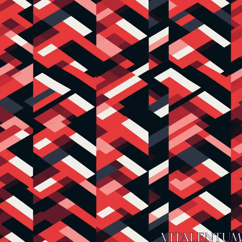 AI ART Dark Red Geometric Triangle Pattern